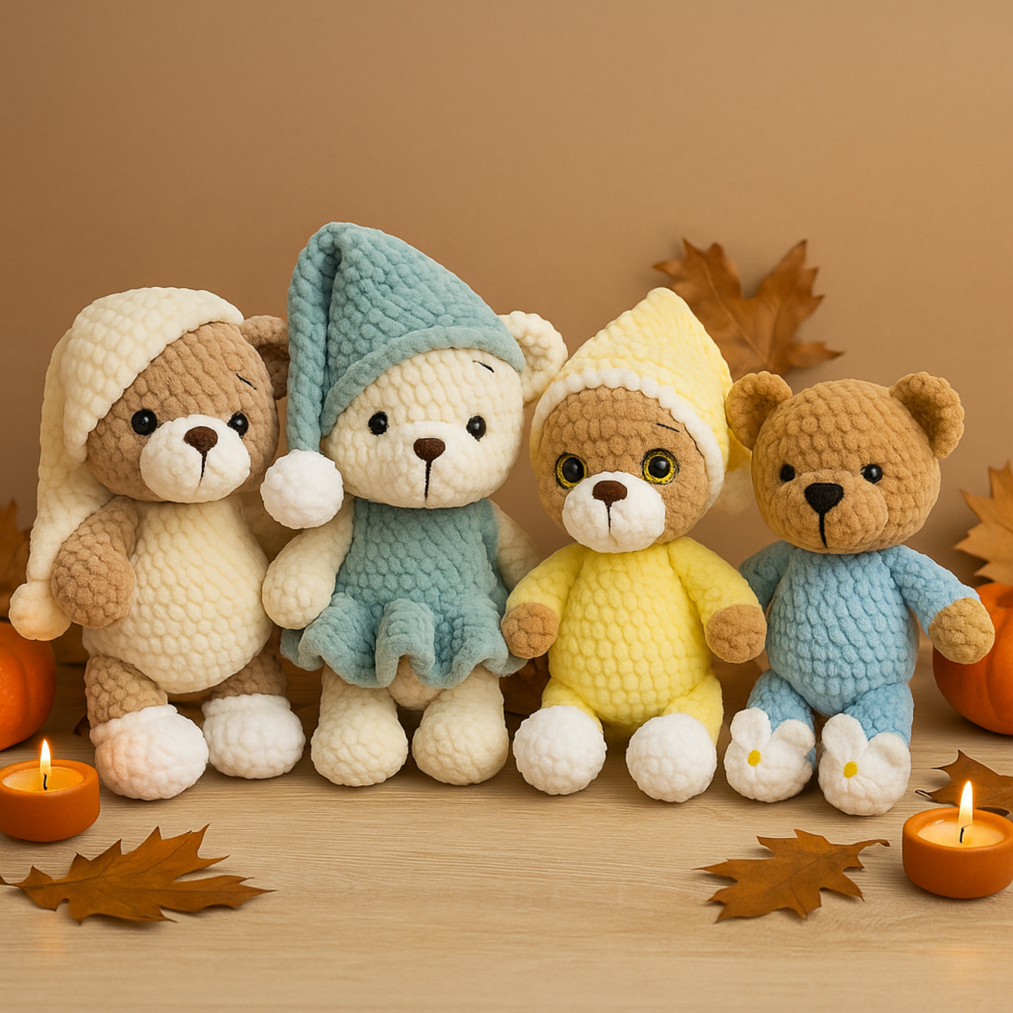 Cozy Night Bears Crochet Pattern Bundle PDF | Cute Sleepy Teddy Amigurumi | Baby Gift Plush Toy Pattern - Image 8