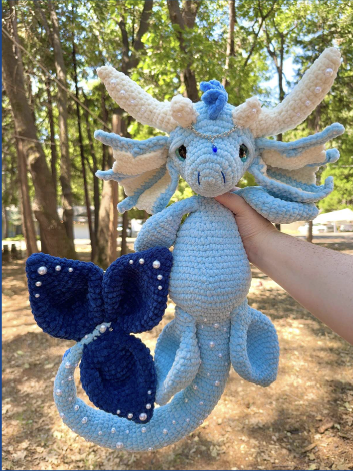 Shephina the Fairy Water Dragon Crochet Pattern PDF | Fantasy Amigurumi Dragon | Plush Toy Crochet Pattern - Image 2