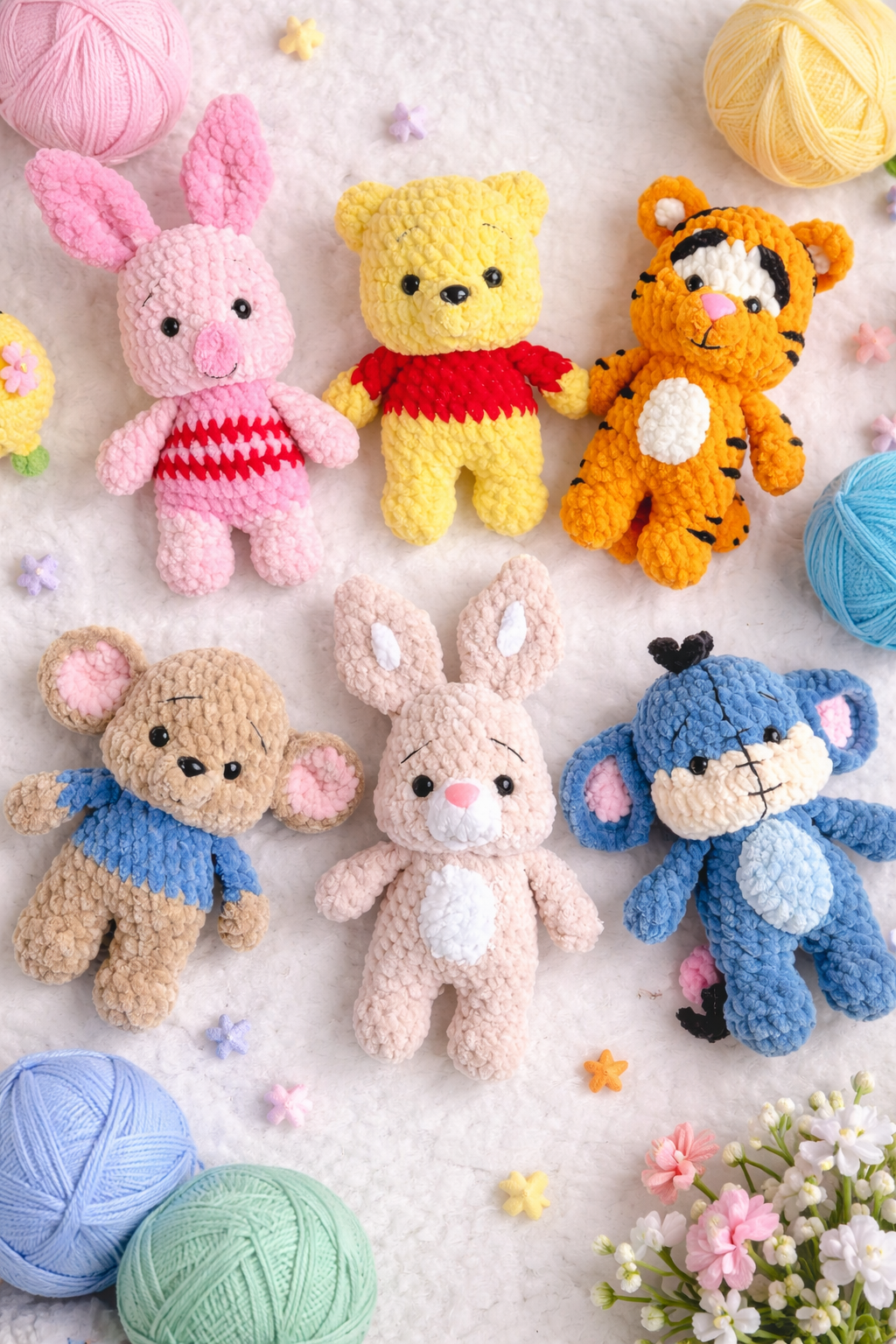6-in-1 Winnie the Pooh Piglet Tigger Eeyore Disney Amigurumi Plush Toys | Crochet Patterns Bundle PDF - Image 8