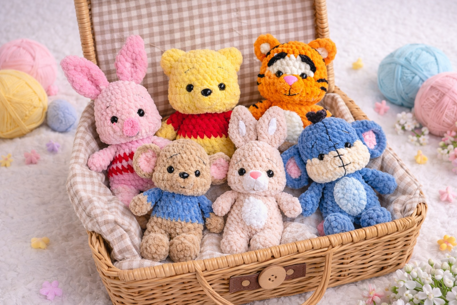 6-in-1 Winnie the Pooh Piglet Tigger Eeyore Disney Amigurumi Plush Toys | Crochet Patterns Bundle PDF - Image 9
