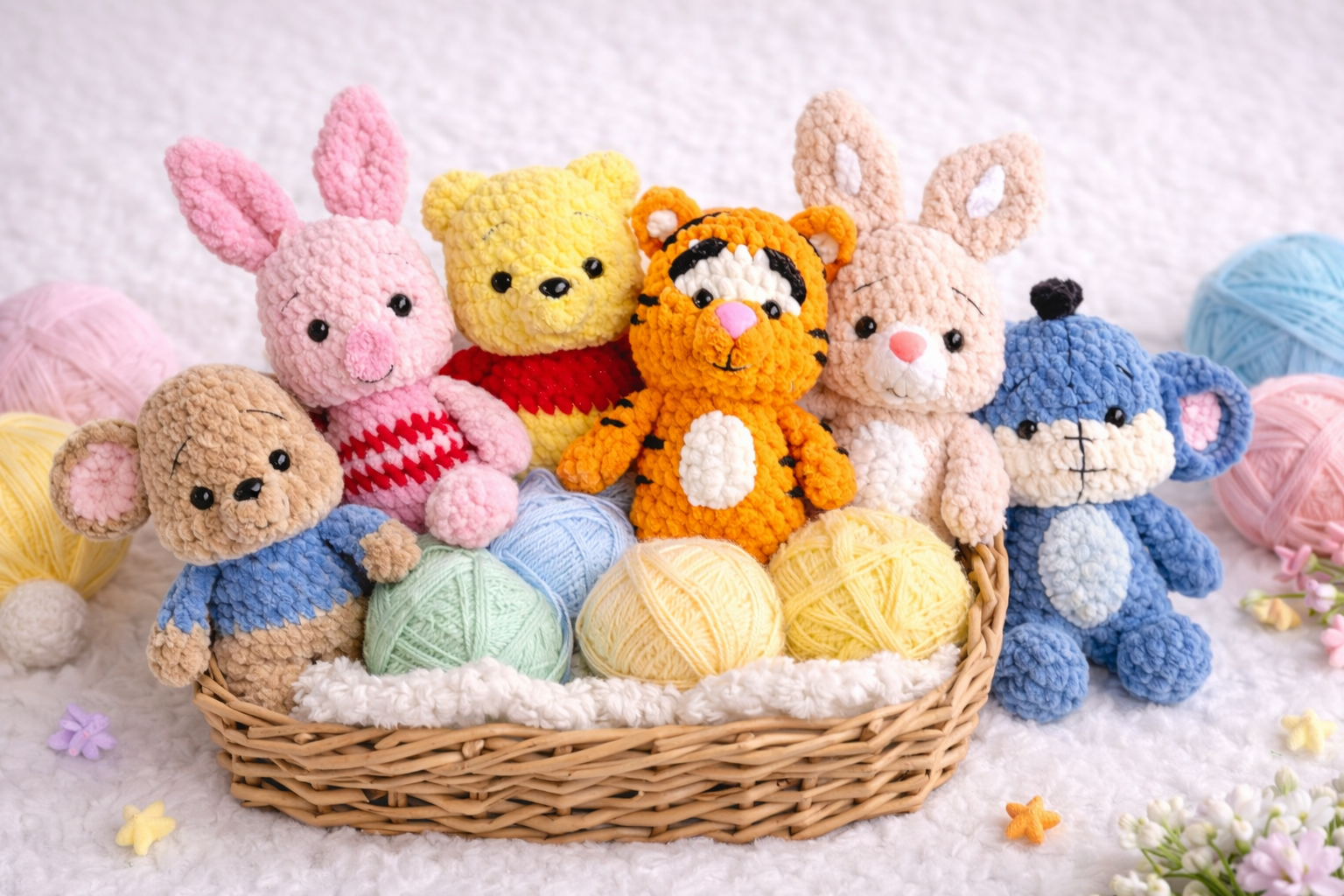 6-in-1 Winnie the Pooh Piglet Tigger Eeyore Disney Amigurumi Plush Toys | Crochet Patterns Bundle PDF - Image 10