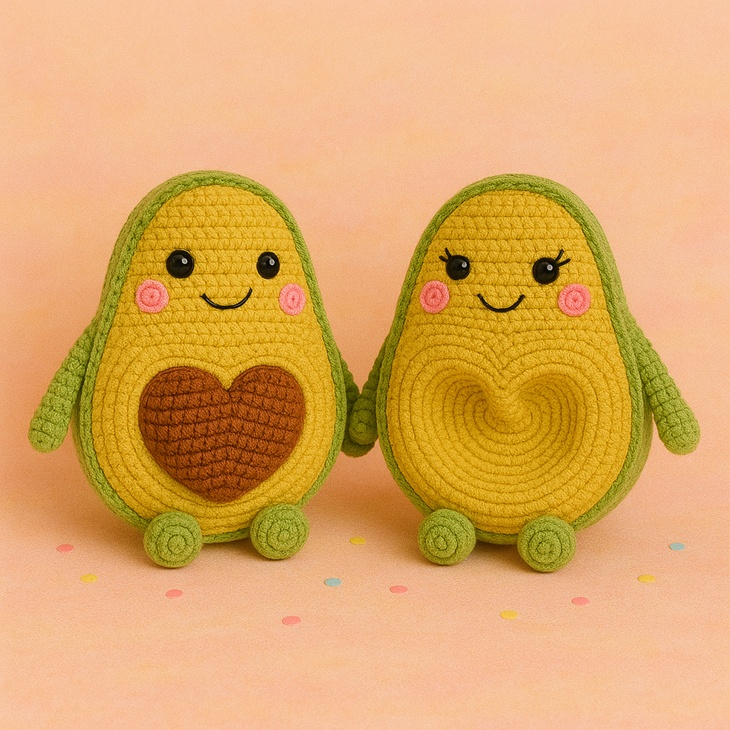 Avocados in Love Crochet Pattern PDF | Amigurumi Couple with Heart - Image 6