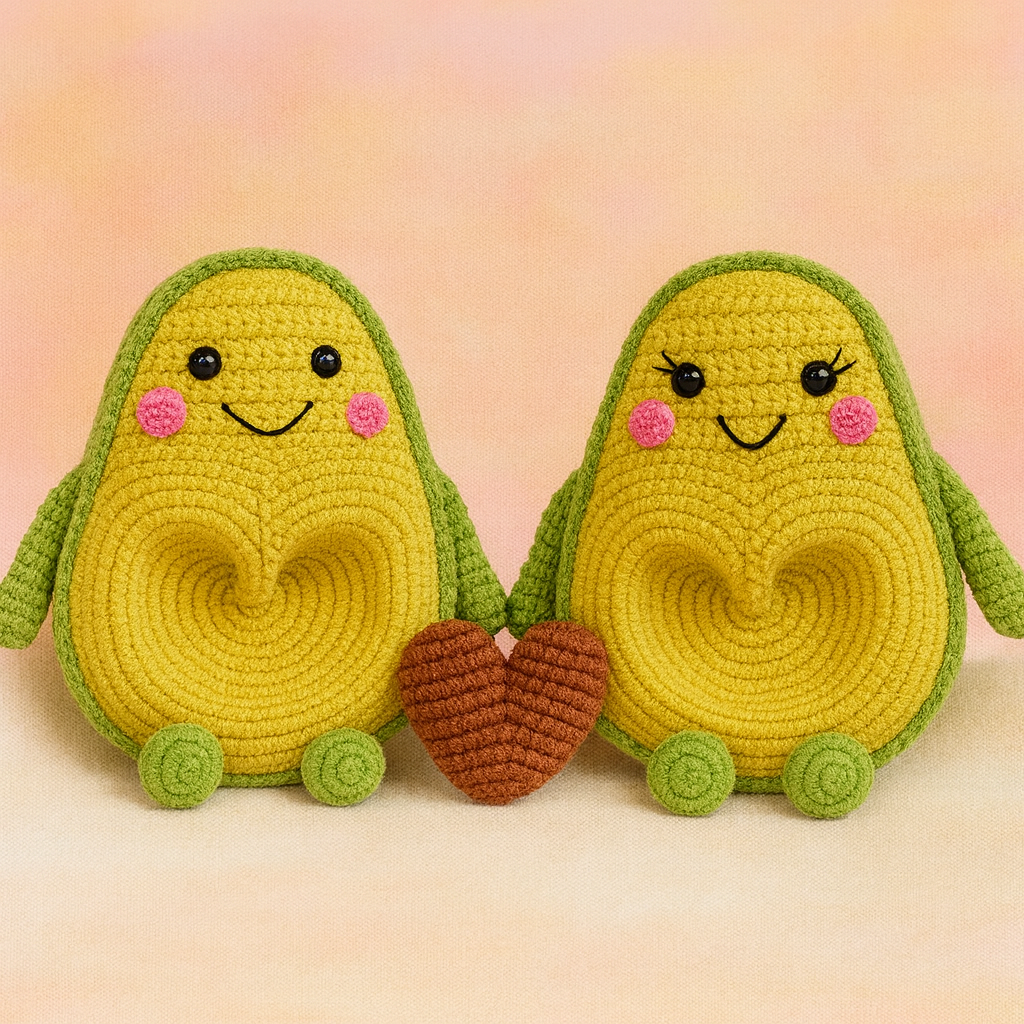 Avocados in Love Crochet Pattern PDF | Amigurumi Couple with Heart - Image 7