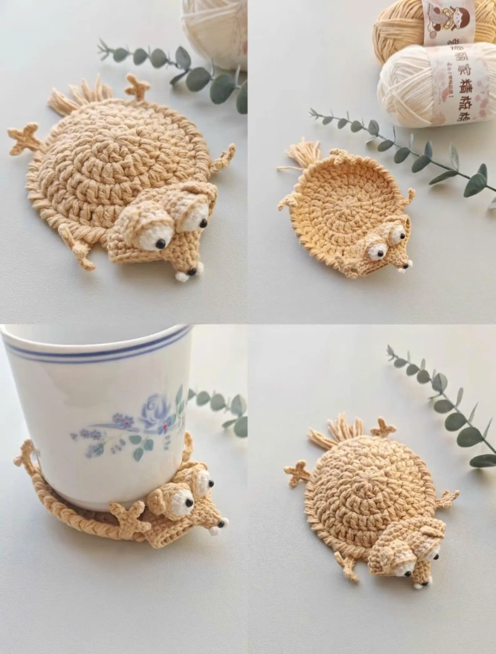 20 Animal Crochet Coaster Patterns PDF – Cute Amigurumi Coasters Bundle for Beginners - Image 13