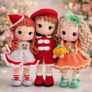 Amigurumi Christmas Dolls Pattern Bundle – Holiday Crochet Girl Set PDF