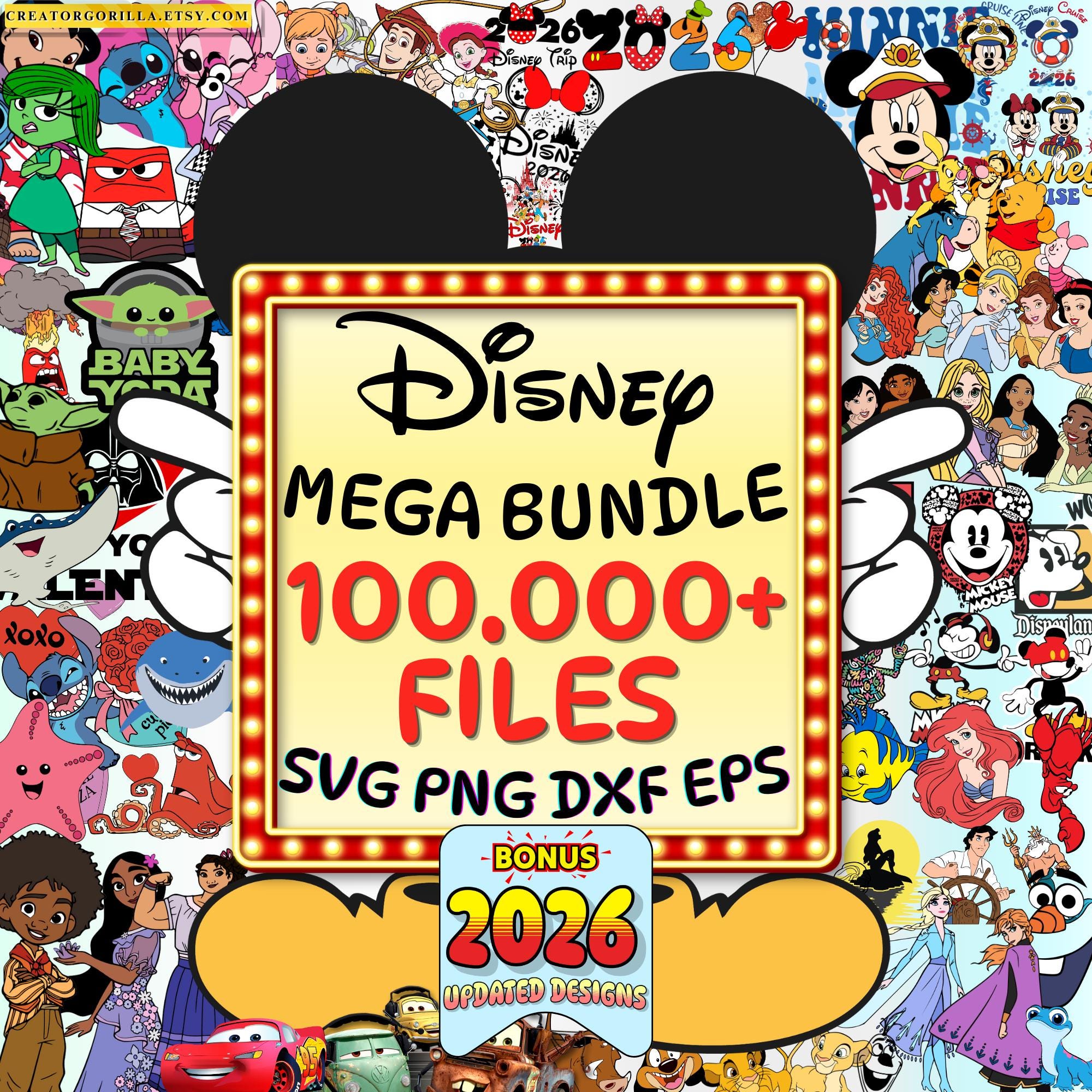 100.000+ FILES Mega Cartoon Svg Bundle, 2026 Family Vacation Ultimate Bundle, Mickey Friends Clipart Set, DIGITAL DOWNLOAD