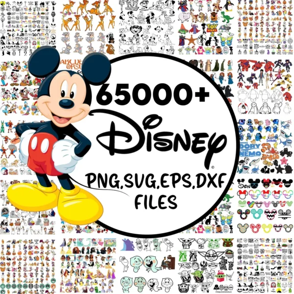 65000+ Special Mega Bundle SVG PNG Princess, Mickey Mouse, Sublimation Files Cartoon Bundle , Digital Download
