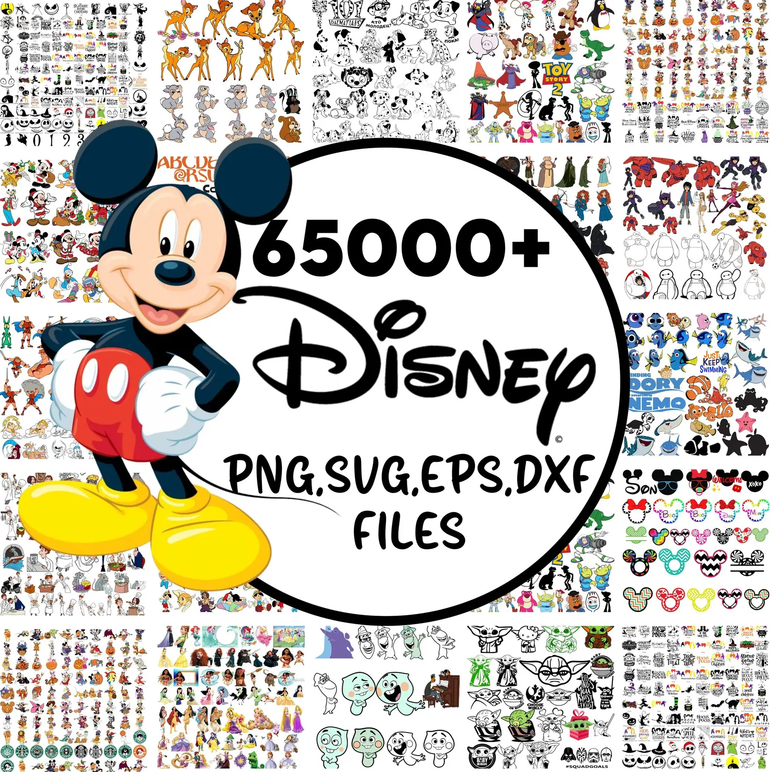 65000+ Special Mega Bundle SVG PNG Princess, Mickey Mouse, Sublimation Files Cartoon Bundle , Digital Download
