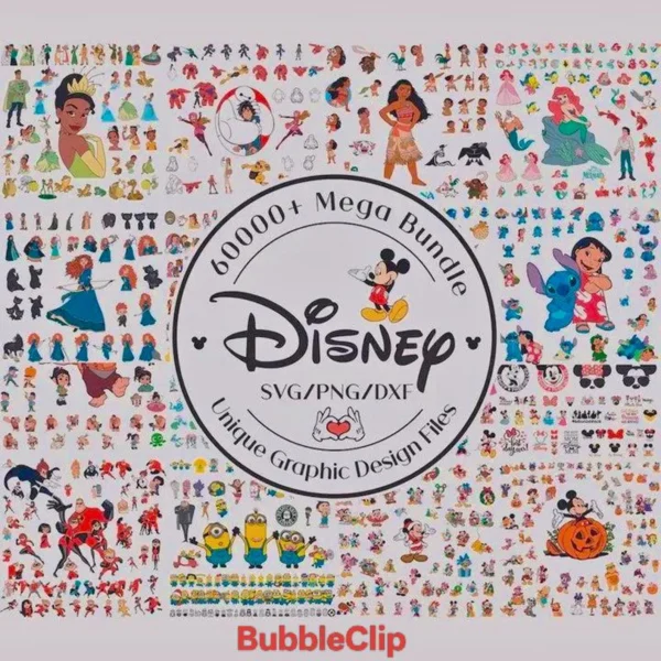 60000+ Special Mega Bundle SVG PNG Princess, Mickey Mouse, Sublimation Files Cartoon Bundle , Digital Download